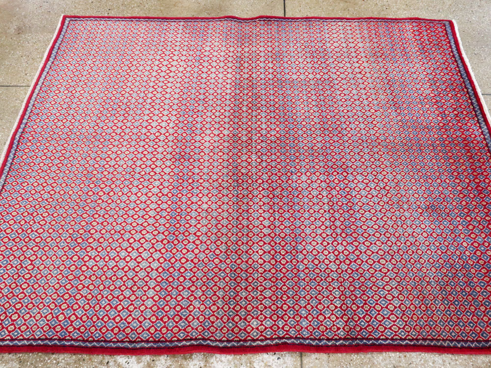 Vintage Persian Kashan Modernist Rug (Pair: 2 of 2), No.22049 - Gss