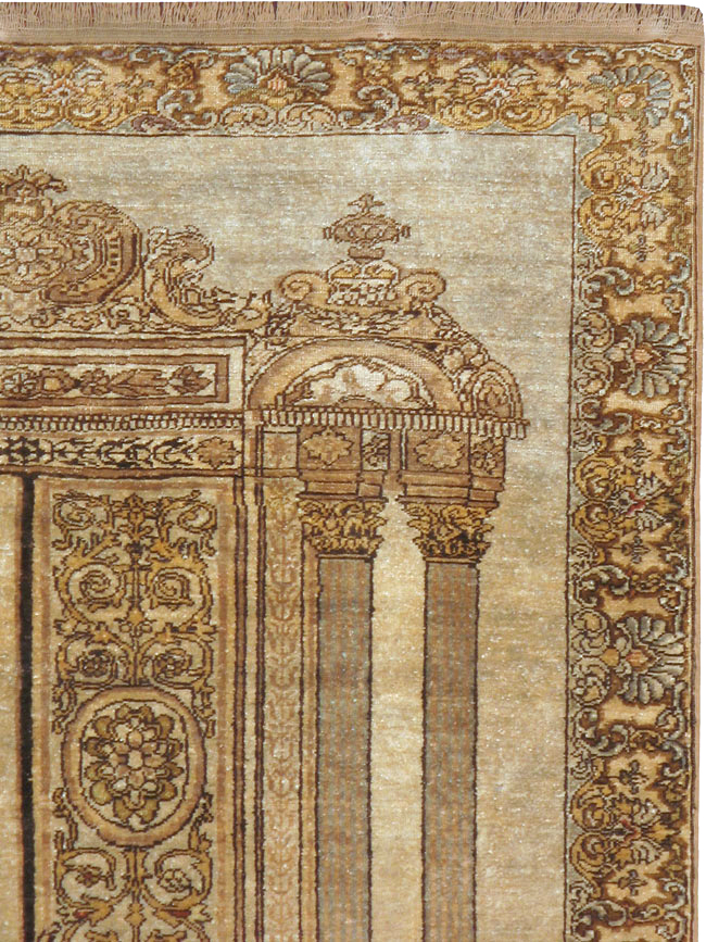 Antique Turkish Kayseri Pictorial Rug, No.22074 - Gss