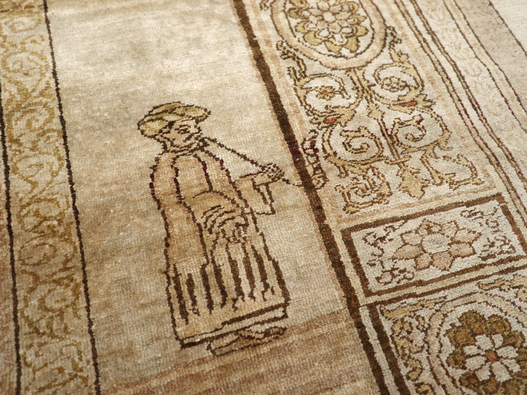 Antique Turkish Kayseri Pictorial Rug, No.22074 - Gss