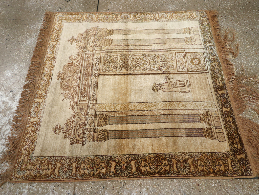 Antique Turkish Kayseri Pictorial Rug, No.22074 - Gss