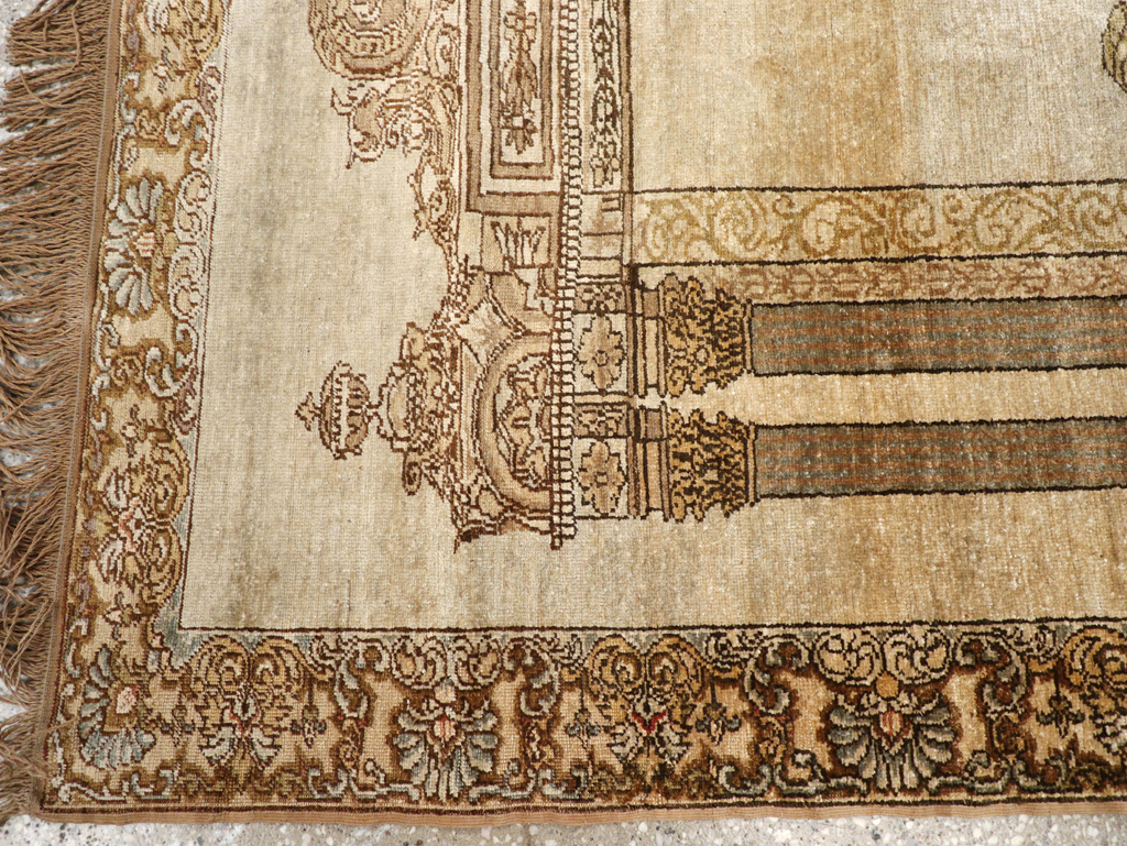 Antique Turkish Kayseri Pictorial Rug, No.22074 - Gss