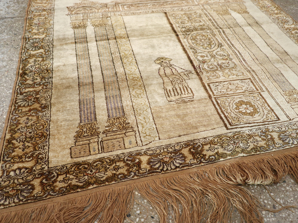 Antique Turkish Kayseri Pictorial Rug, No.22074 - Gss
