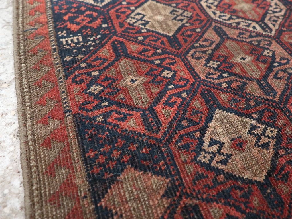 Antique Persian Baluch Throw Rug, No.22078 - Gss