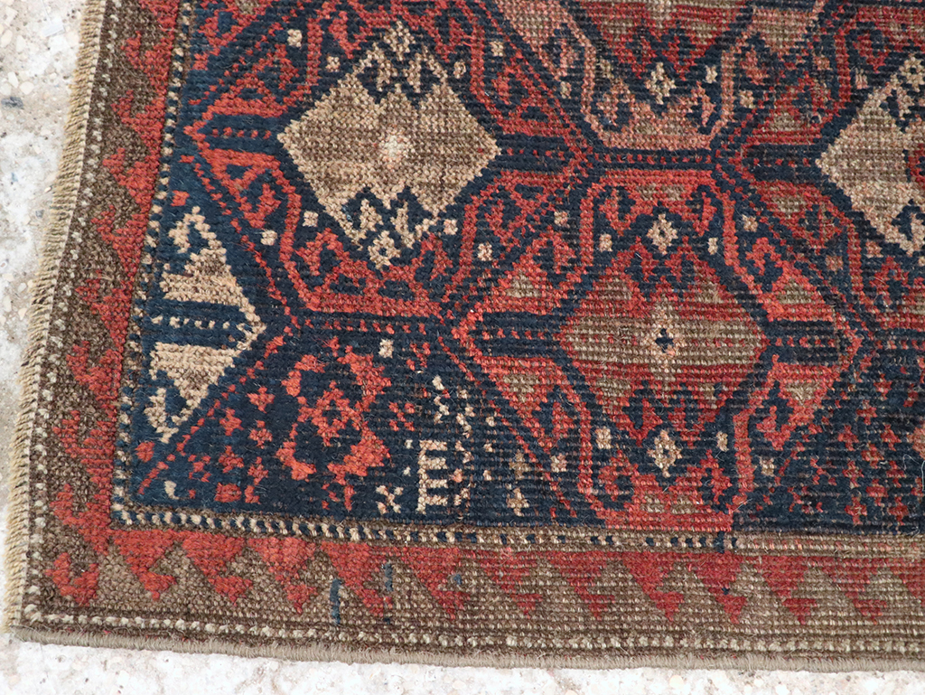 Antique Persian Baluch Throw Rug, No.22078 - Gss