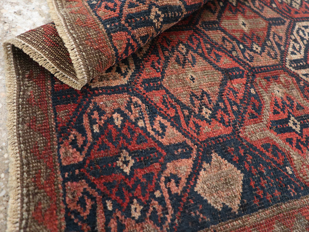 Antique Persian Baluch Throw Rug, No.22078 - Gss