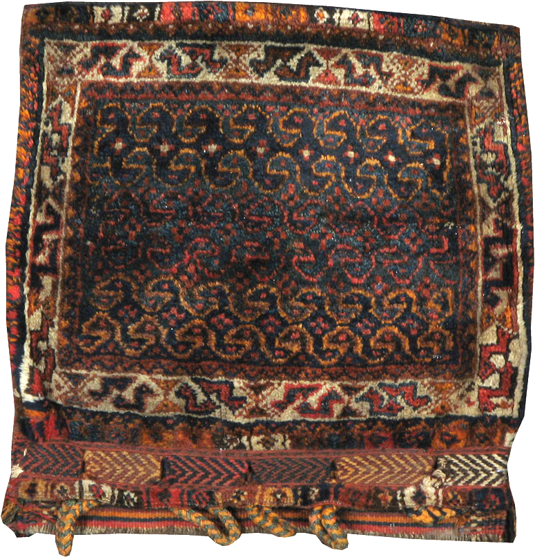 Antique Persian Kurdish Bag Face Rug, No.22079 - Gss