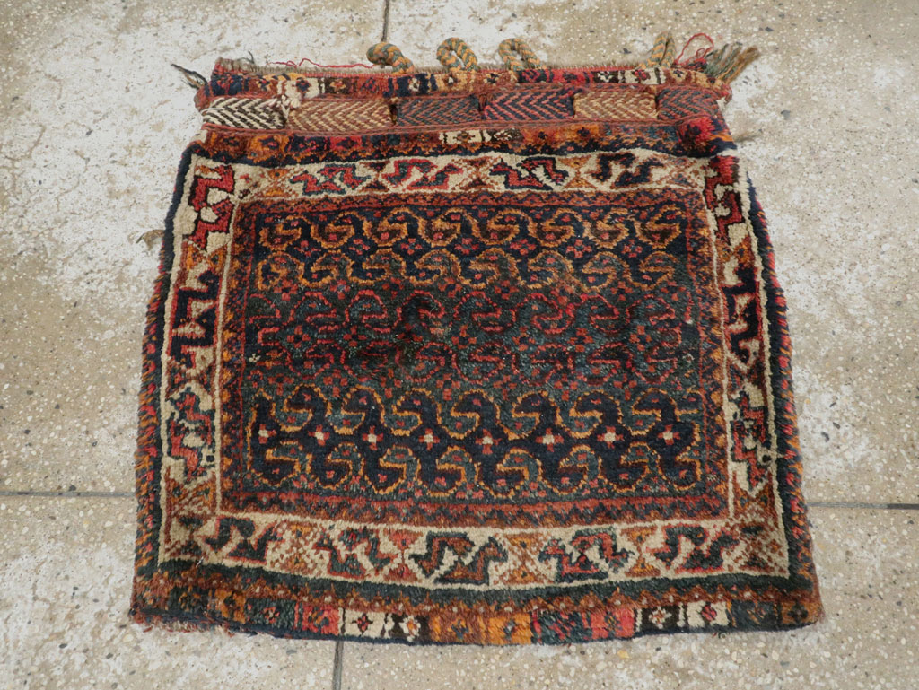 Antique Persian Kurdish Bag Face Rug, No.22079 - Gss