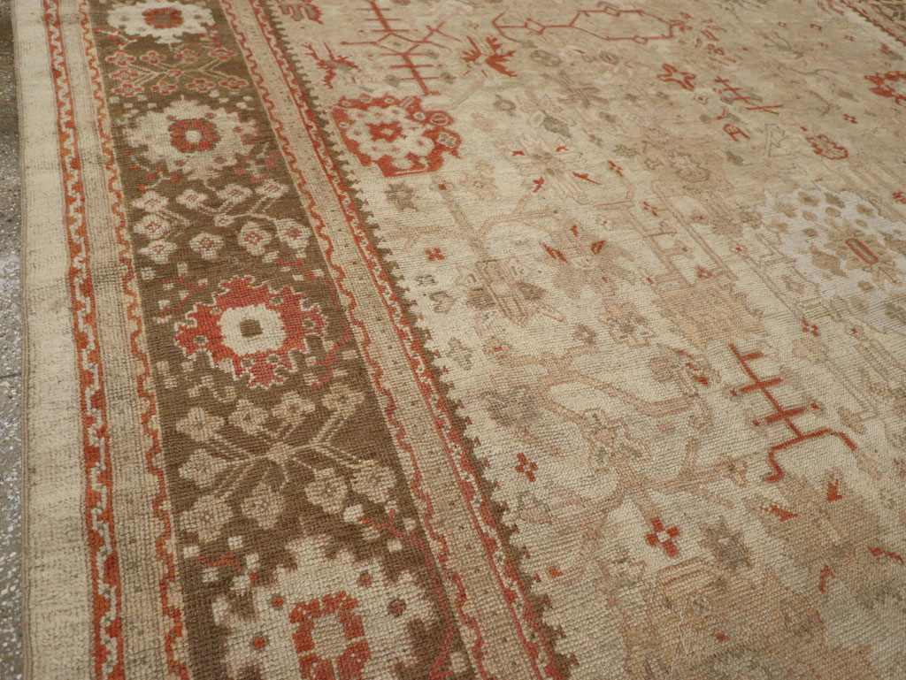 Antique Turkish Oushak Room Size Carpet, No.22086 - Gss