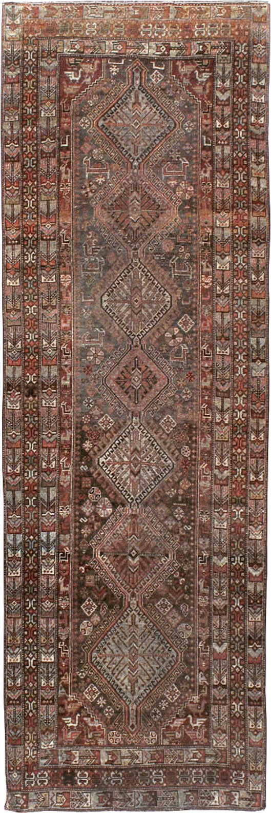 Vintage Persian Shiraz Runner, No.22093 - Gss