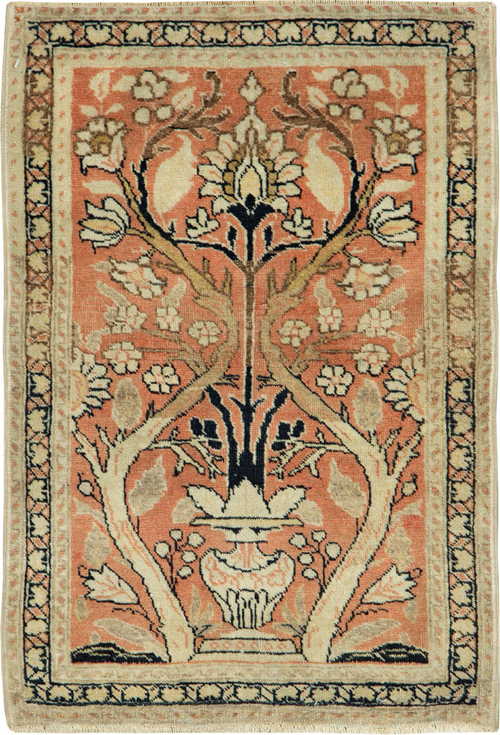 Antique Persian Tabriz Hagi Jalili Throw Rug, No.22096 - Gss