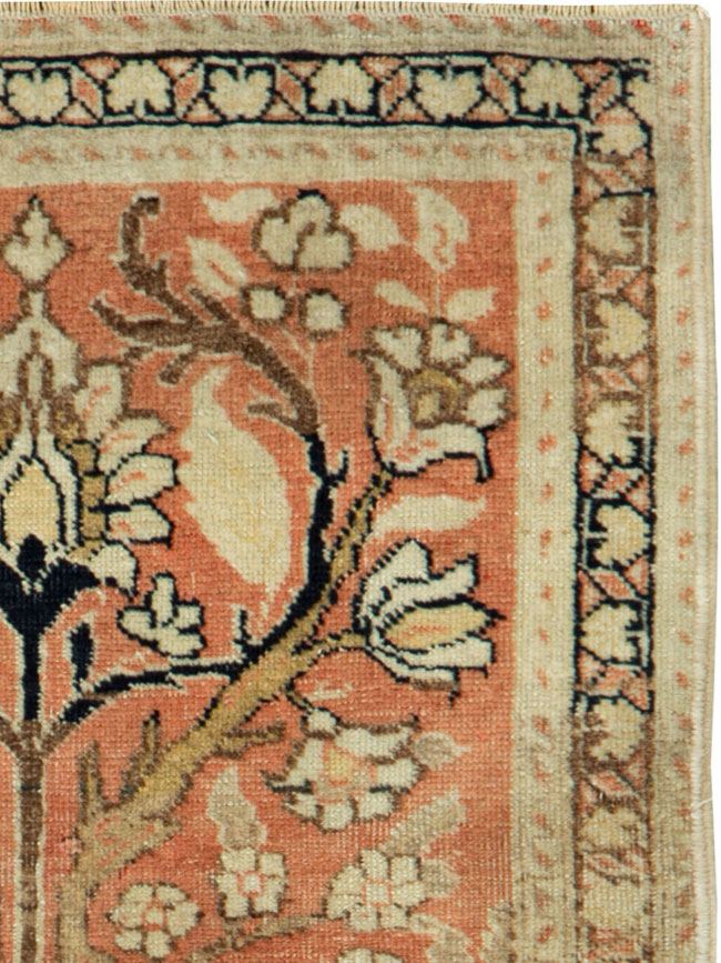 Antique Persian Tabriz Hagi Jalili Throw Rug, No.22096 - Gss