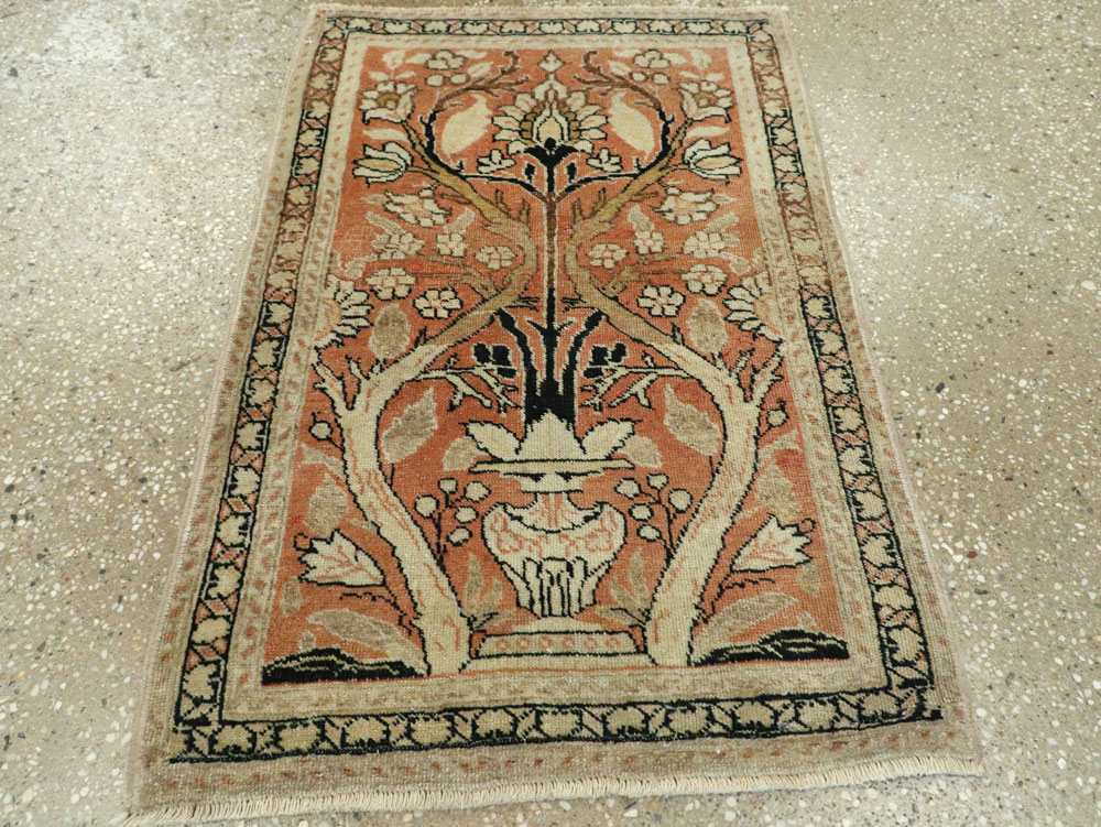 Antique Persian Tabriz Hagi Jalili Throw Rug, No.22096 - Gss