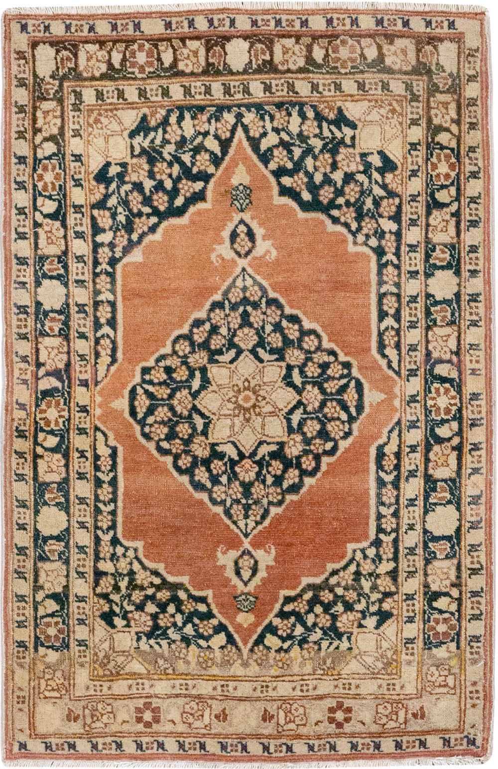 Antique Persian Tabriz Throw Rug, No.22097 - Gss