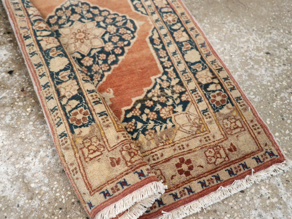Antique Persian Tabriz Throw Rug, No.22097 - Gss