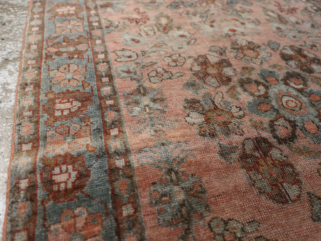 Antique Persian Sarouk Throw Rug, No.22136 - Gss
