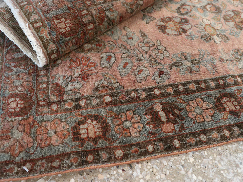 Antique Persian Sarouk Throw Rug, No.22136 - Gss