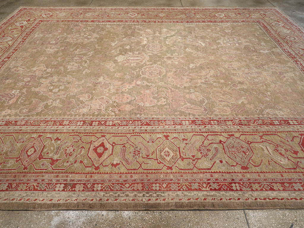 Antique Turkish Oushak Carpet, No.22167 - Gss
