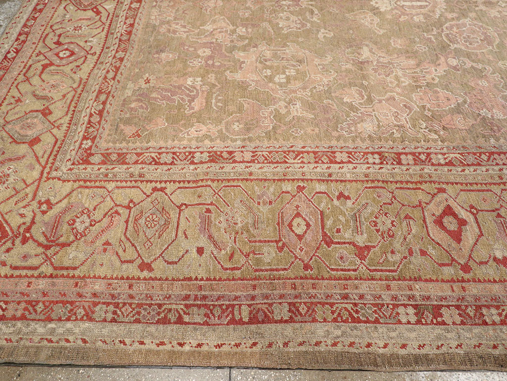 Antique Turkish Oushak Carpet, No.22167 - Gss