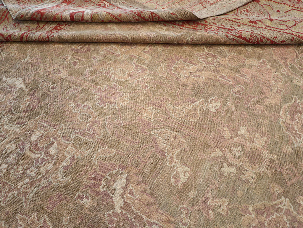 Antique Turkish Oushak Carpet, No.22167 - Gss