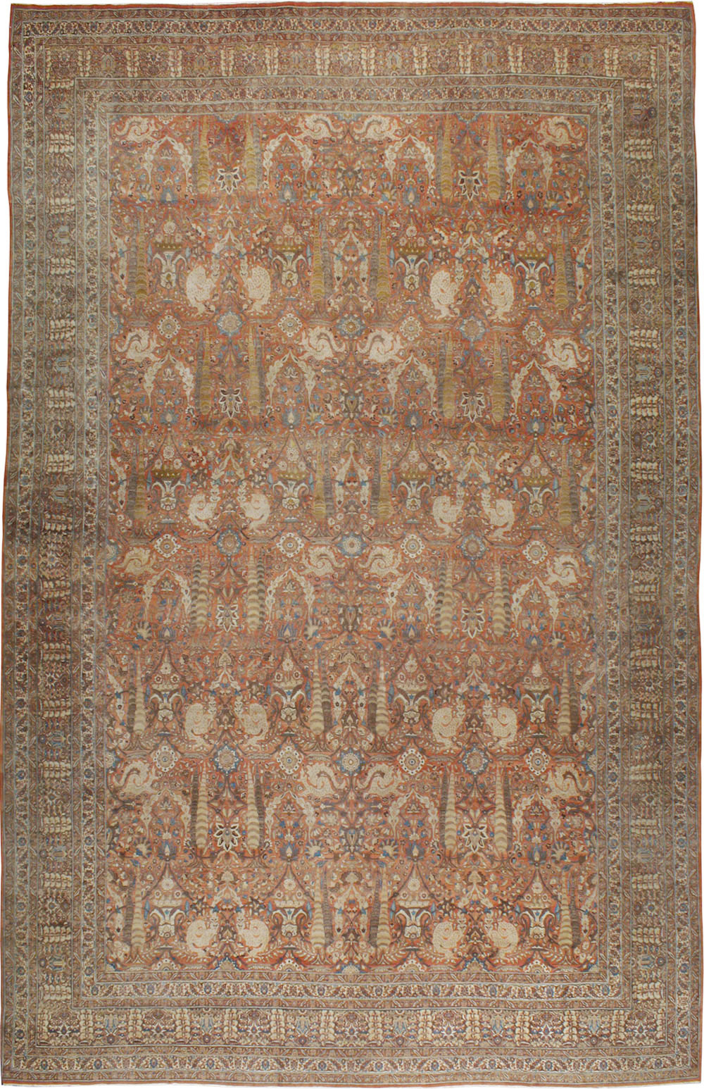 Antique Persian Tabriz Hagi Jalili Carpet, No.22278 - Gss