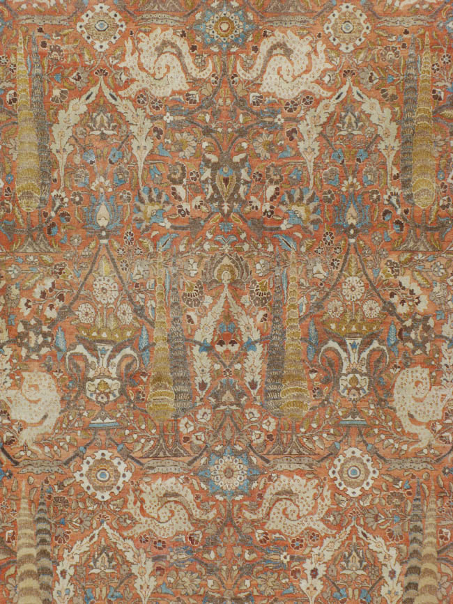 Antique Persian Tabriz Hagi Jalili Carpet, No.22278 - Gss