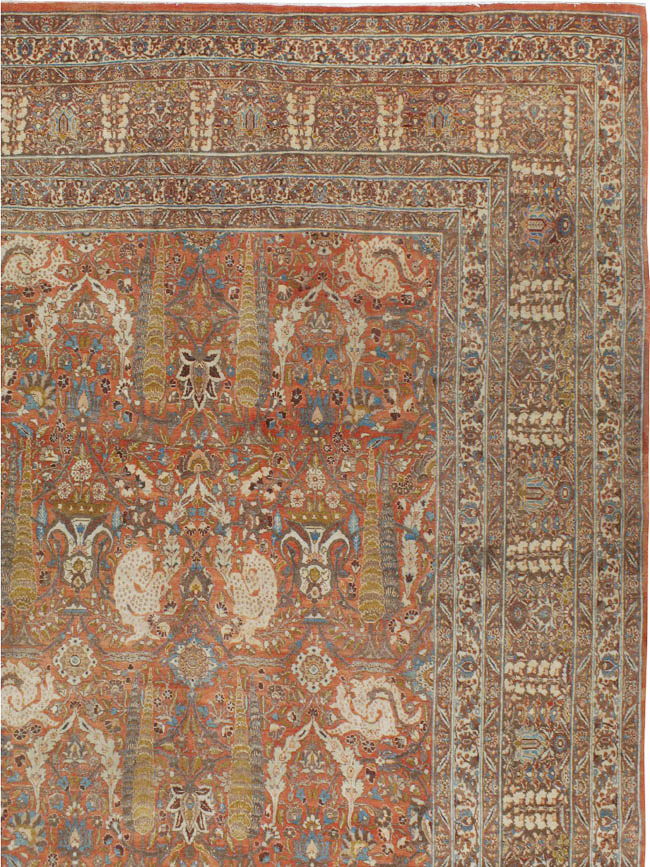 Antique Persian Tabriz Hagi Jalili Carpet, No.22278 - Gss