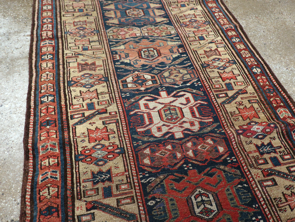 Antique Persian Kurdish Runner, No.22295 - Gss