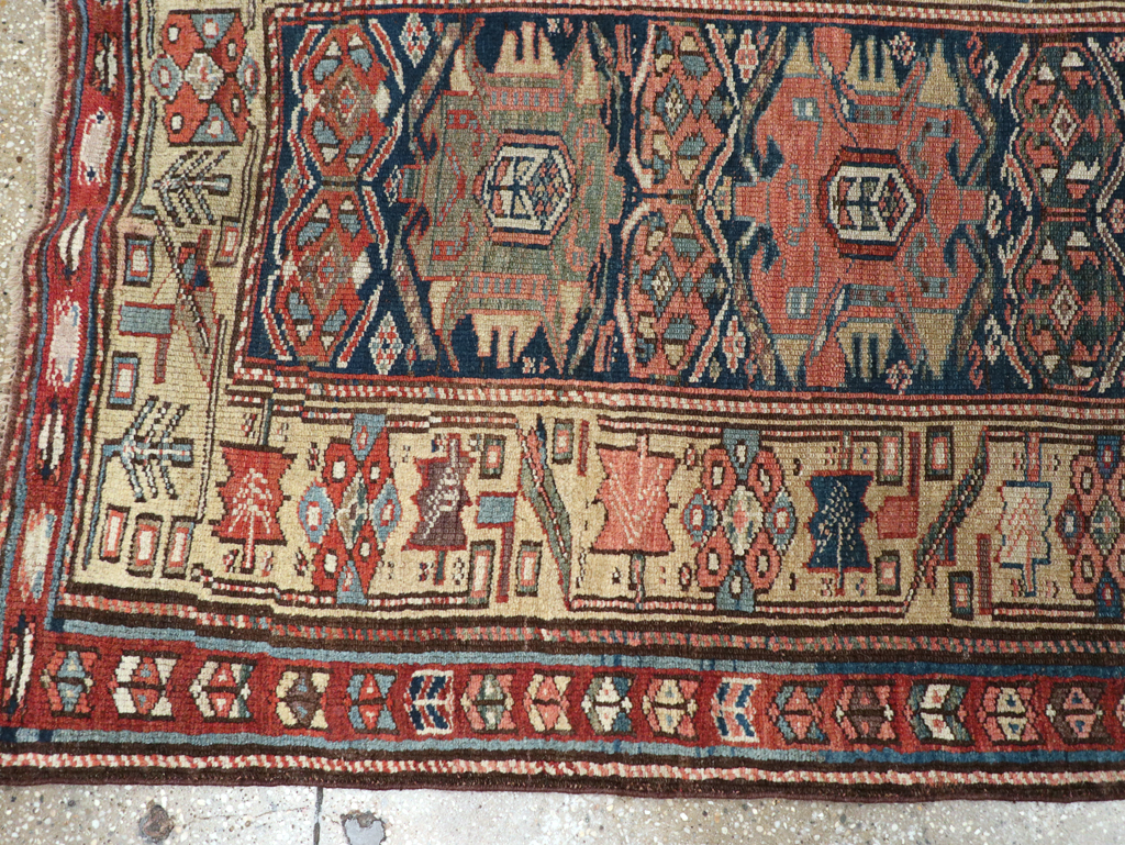 Antique Persian Kurdish Runner, No.22295 - Gss
