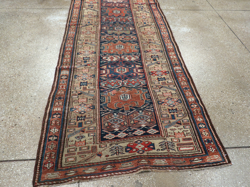 Antique Persian Kurdish Runner, No.22295 - Gss