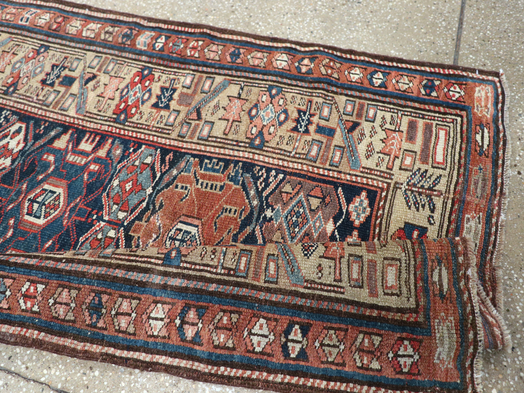 Antique Persian Kurdish Runner, No.22295 - Gss