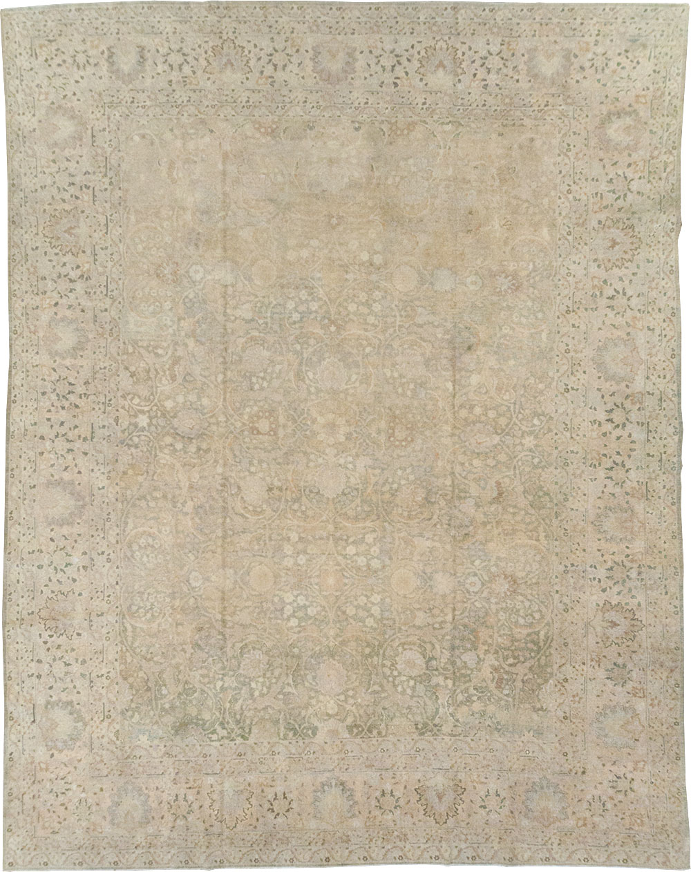 Antique Persian Tabriz Room Size Carpet, No.22303 - Gss