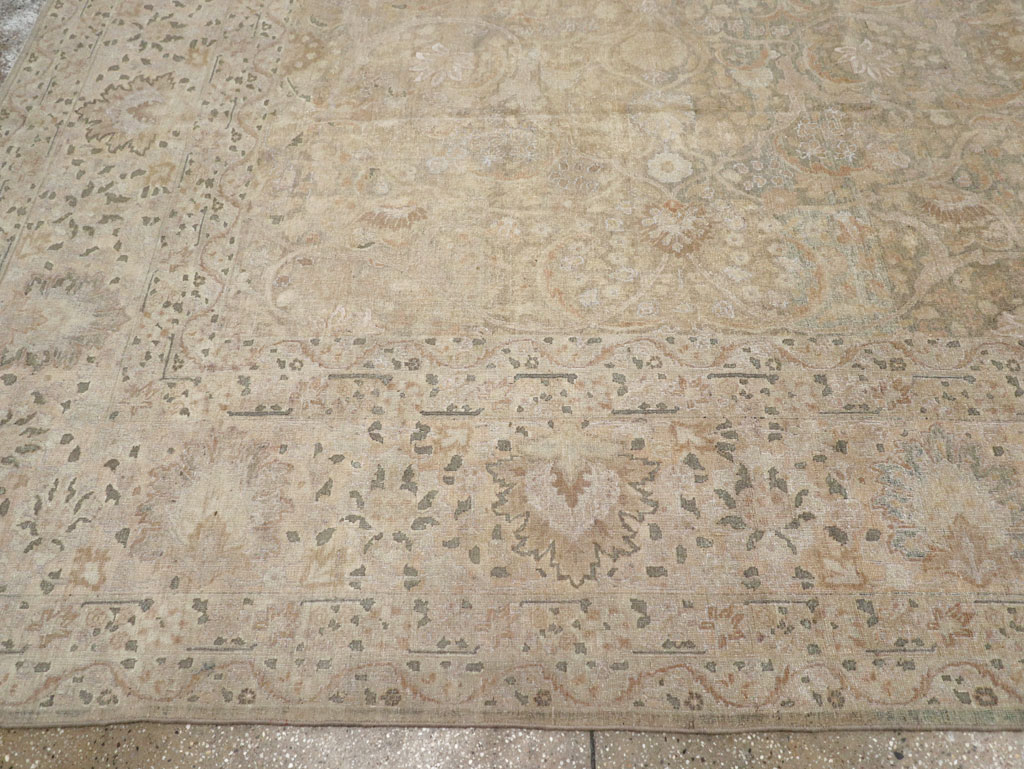 Antique Persian Tabriz Room Size Carpet, No.22303 - Gss