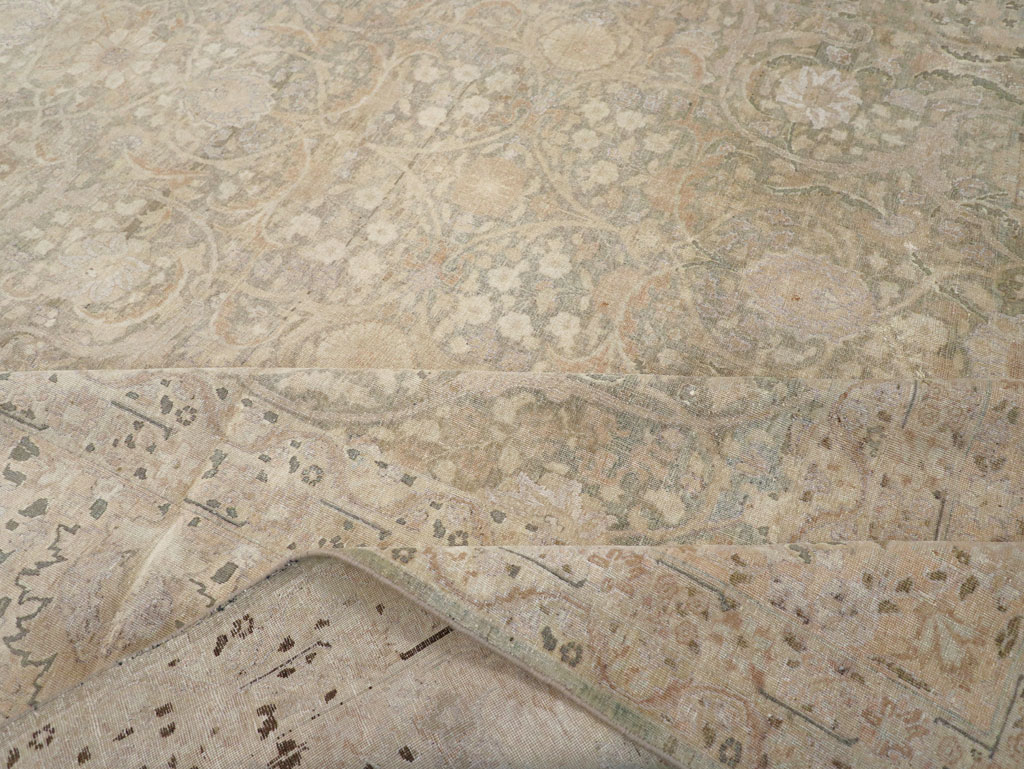 Antique Persian Tabriz Room Size Carpet, No.22303 - Gss