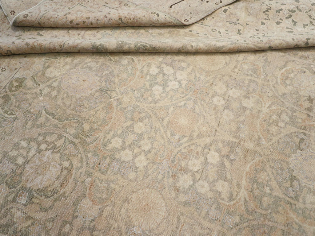 Antique Persian Tabriz Room Size Carpet, No.22303 - Gss