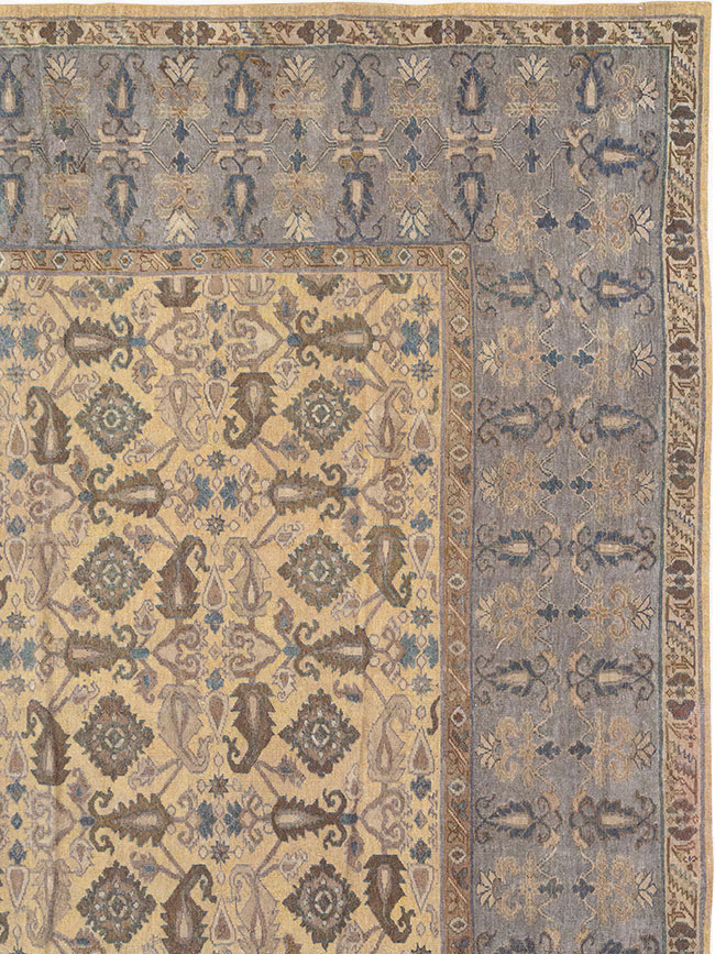 Antique Indian Lahore Large Square Room Size Carpet, No.22327 - Gss