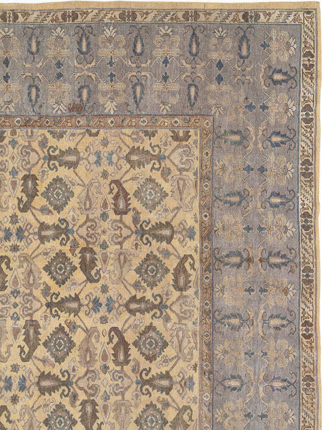 Antique Indian Lahore Large Square Room Size Carpet, No.22327 - Gss