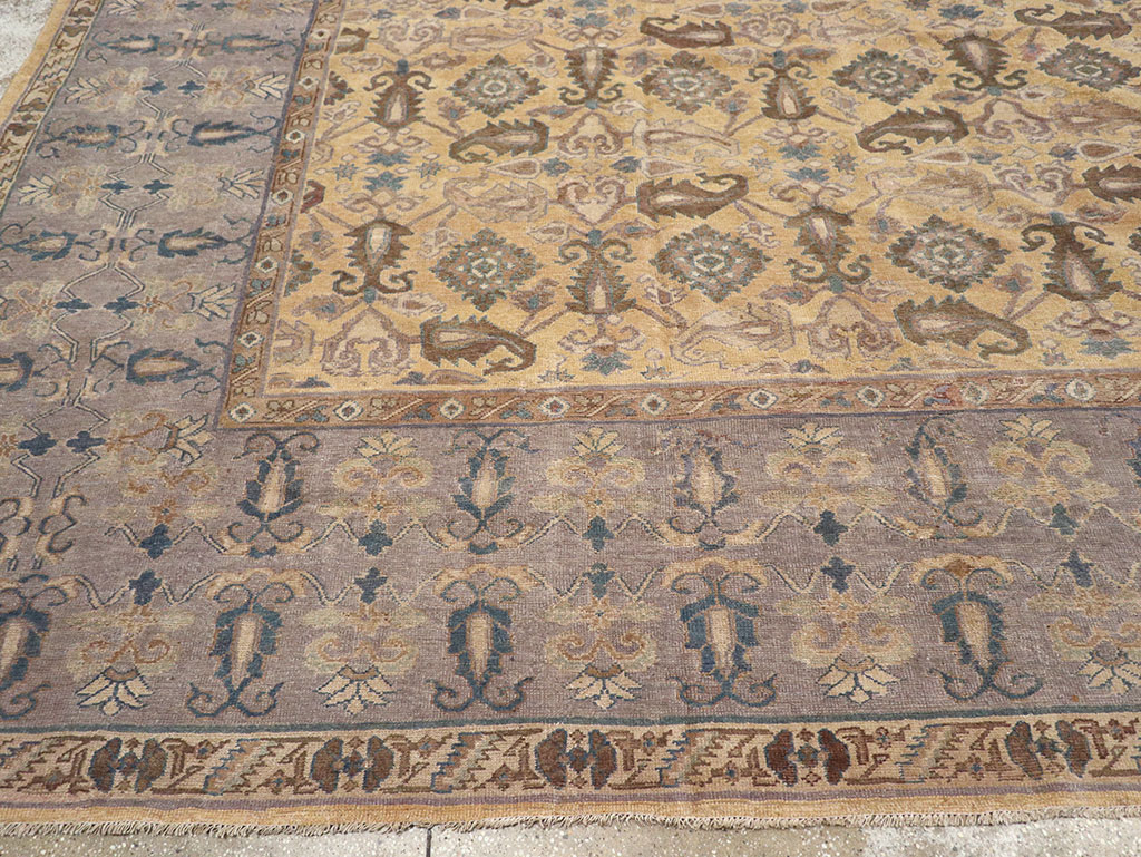 Antique Indian Lahore Large Square Room Size Carpet, No.22327 - Gss