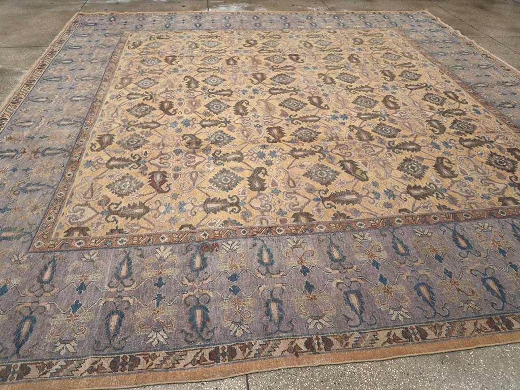 Antique Indian Lahore Large Square Room Size Carpet, No.22327 - Gss