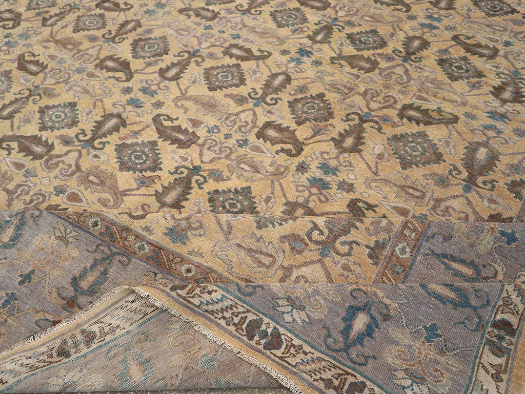 Antique Indian Lahore Large Square Room Size Carpet, No.22327 - Gss