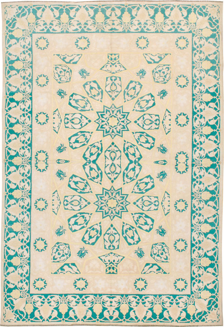 Vintage Indian Cotton Agra Carpet, No.22328 - Gss