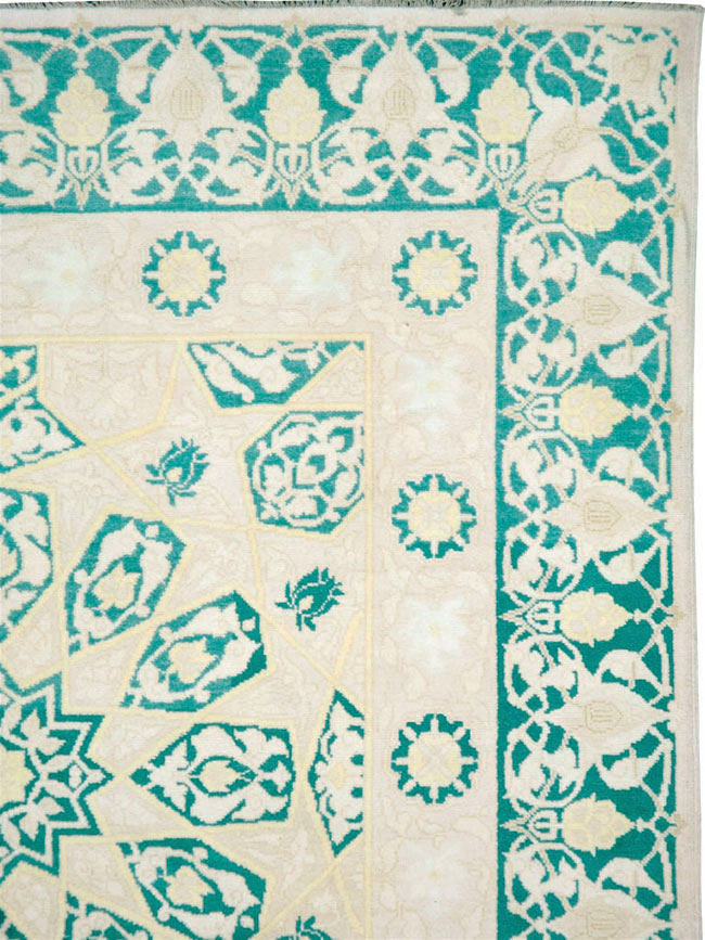 Vintage Indian Cotton Agra Carpet, No.22328 - Gss