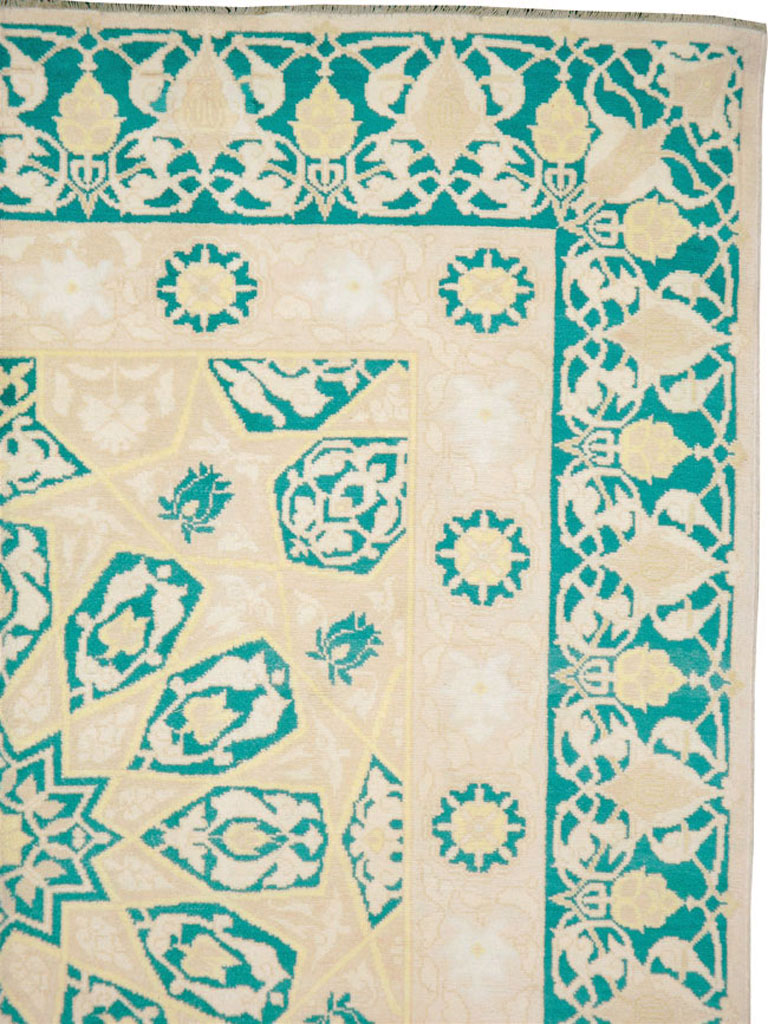 Vintage Indian Cotton Agra Carpet, No.22328 - Gss