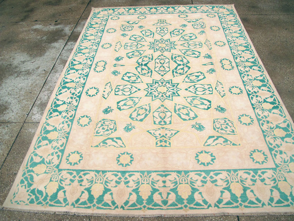 Vintage Indian Cotton Agra Carpet, No.22328 - Gss