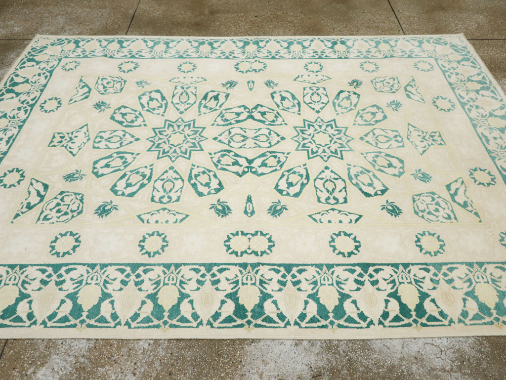 Vintage Indian Cotton Agra Carpet, No.22328 - Gss
