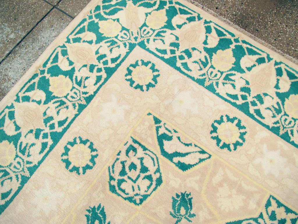 Vintage Indian Cotton Agra Carpet, No.22328 - Gss