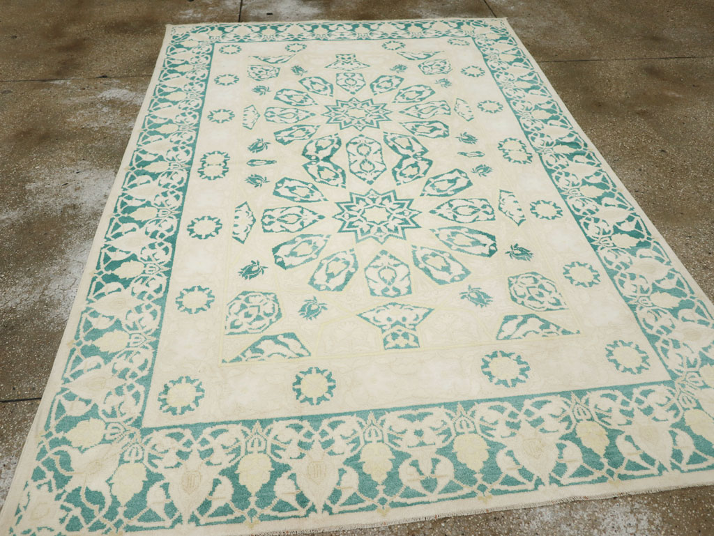 Vintage Indian Cotton Agra Carpet, No.22328 - Gss