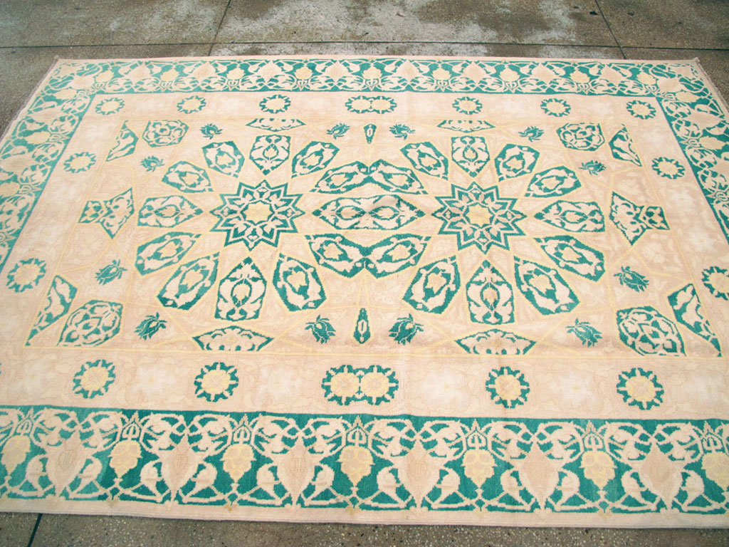 Vintage Indian Cotton Agra Carpet, No.22328 - Gss