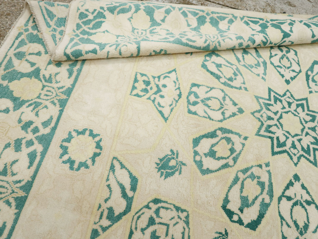 Vintage Indian Cotton Agra Carpet, No.22328 - Gss