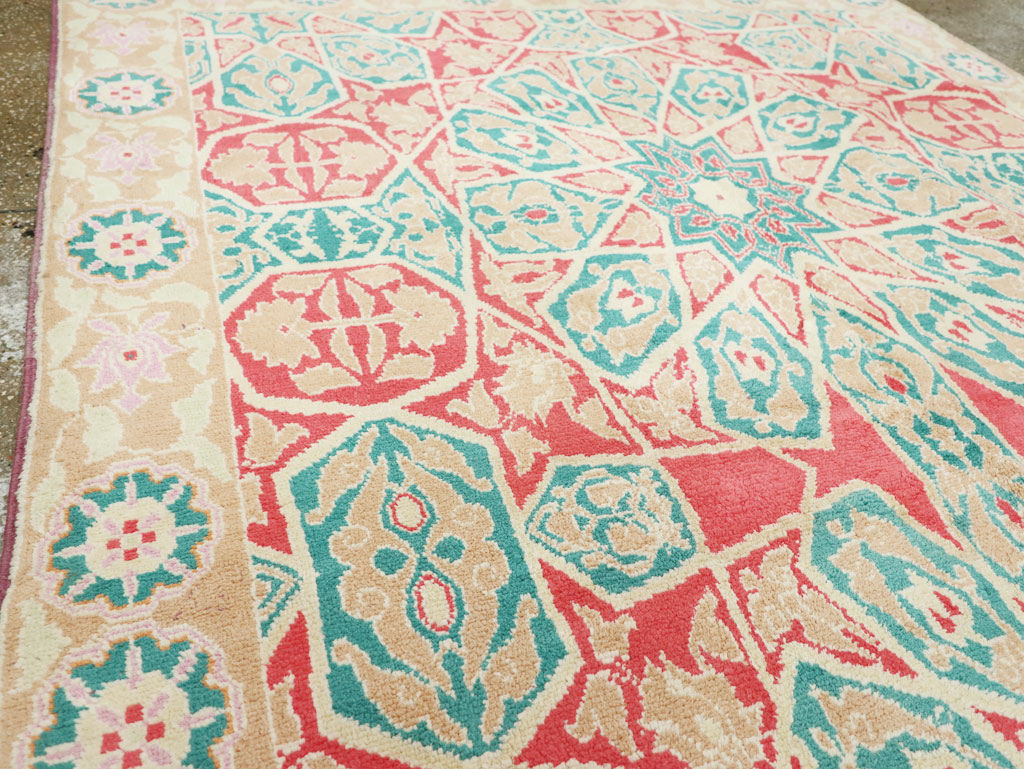 Vintage Indian Cotton Agra Rug, No.22333 - Gss