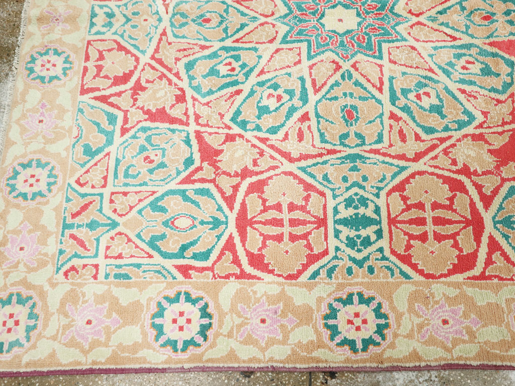 Vintage Indian Cotton Agra Rug, No.22333 - Gss